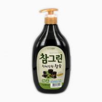     Корейское средство для мытья посуды овощей и фруктов древесный уголь CJ LION Chamgreen Charcoal 965 мл